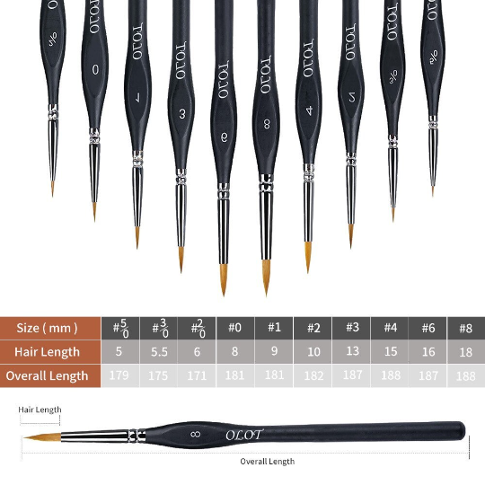 Olot Brushes 10 Piece Set